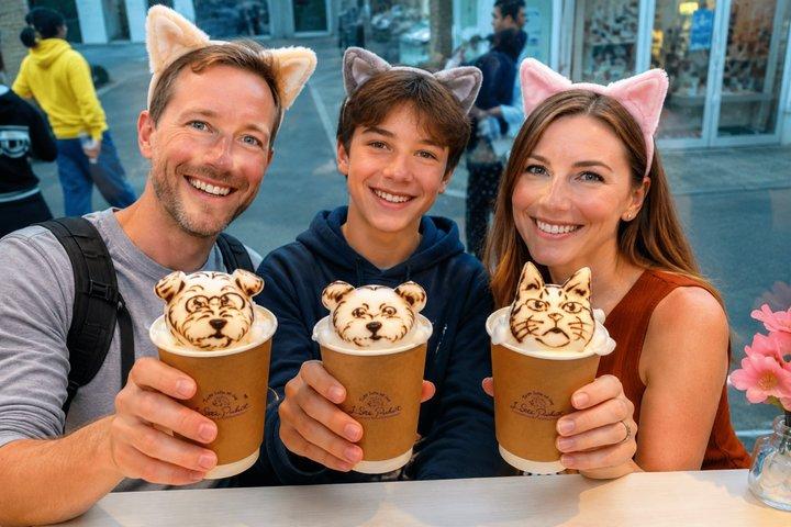 Tour Noturno em Tóquio: Shinjuku Cat Cafe, 3D Cat & Original 3D Latte