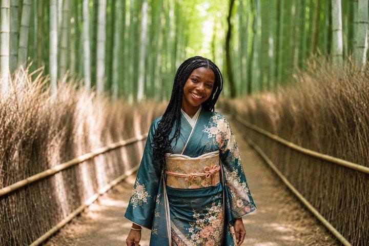 Arashiyama Bamboo Forest Kimono fototour met lokale Gids