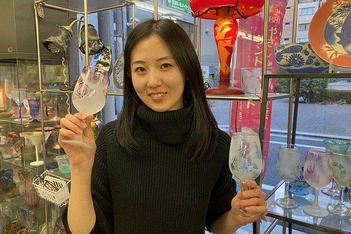手作り日本語ガラスアートサンドブラストワークショップin東京