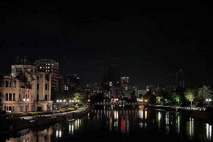 História de Hiroshima e caminhada noturna