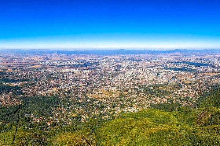 Vitosha Boyana kirke og vandfald Halvdag morgen eller eftermiddag