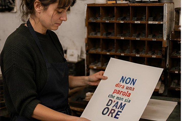 Print Workshop i Venedig med træ typografi