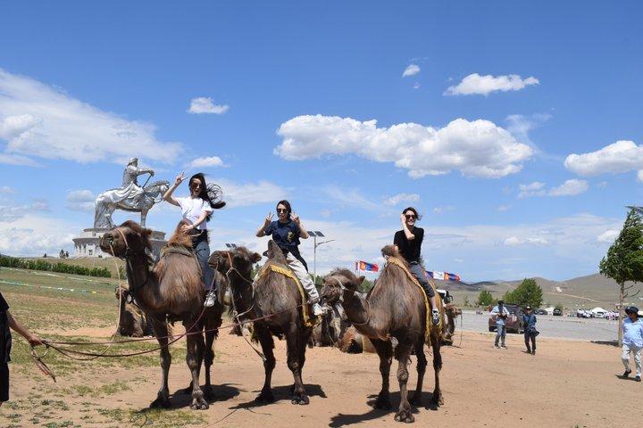 チンギス・ハーン複合施設とテレジ国立公園のプライベート日帰りツアー（ラクダ＋ワシ）