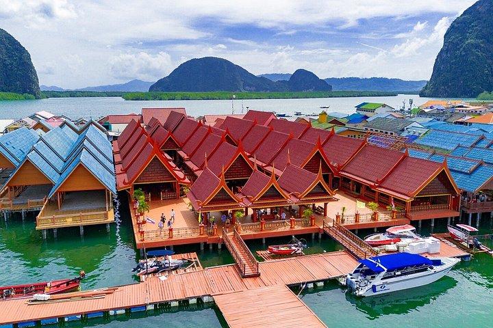 クラビからロングテールボートで行くシーカヌー付きジェームズボンド島ツアー