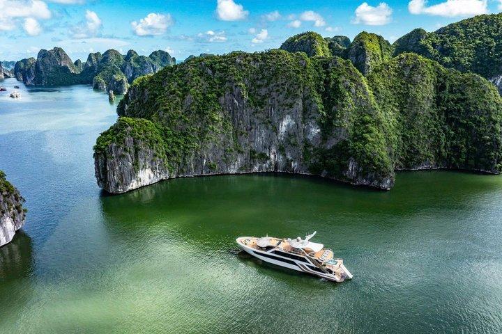 From Hanoi: Luxury Lan Ha Bay Day Cruise: Biking, Water Slides