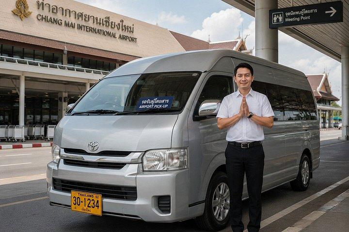 チェンマイ乗り合い空港シャトル－到着または出発