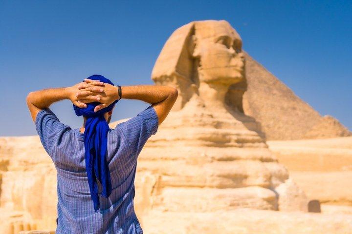 Privétour Piramides van Gizeh Sfinx en Groot Egyptisch Museum