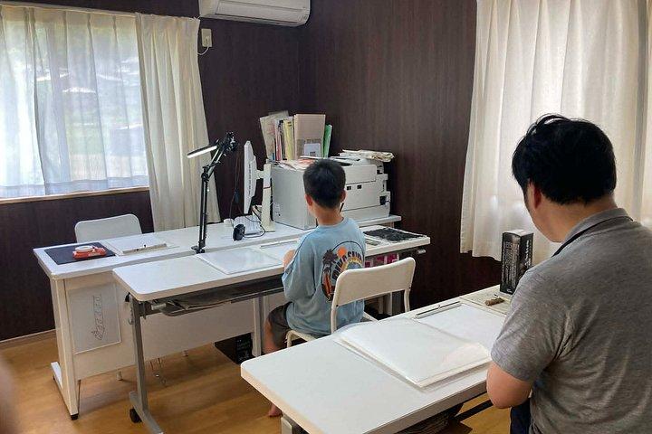 京都で日本語書道マインドフルネス体験