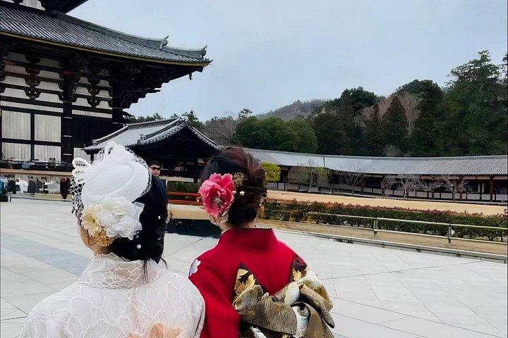 着物和菓子体験付きプライベートラグジュアリー京都奈良ツアー