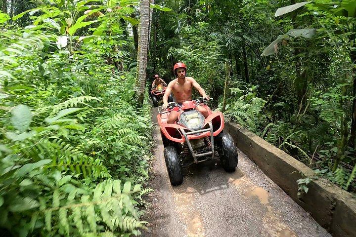 Bali ATV Ride through Waterfall, Jungle, Cave, River, Long Tunnel
