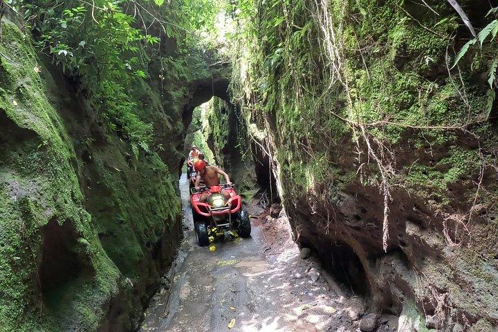 Bali ATV Ride through Waterfall, Jungle, Cave, River, Long Tunnel