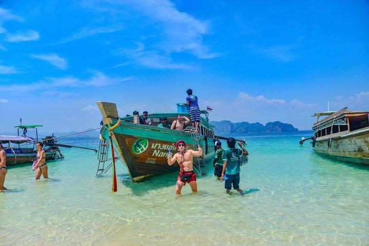 Krabi 4 Island Tour af Longtail Boat med Hotel Transfer