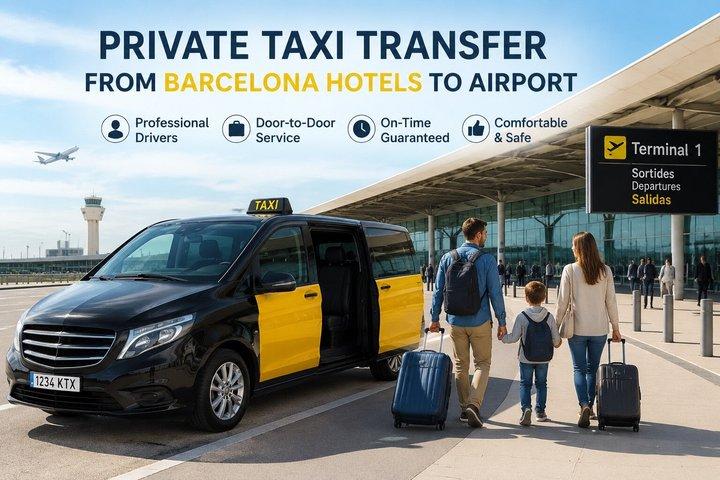 Privat taxi transfer fra Barcelona Hoteller til lufthavn