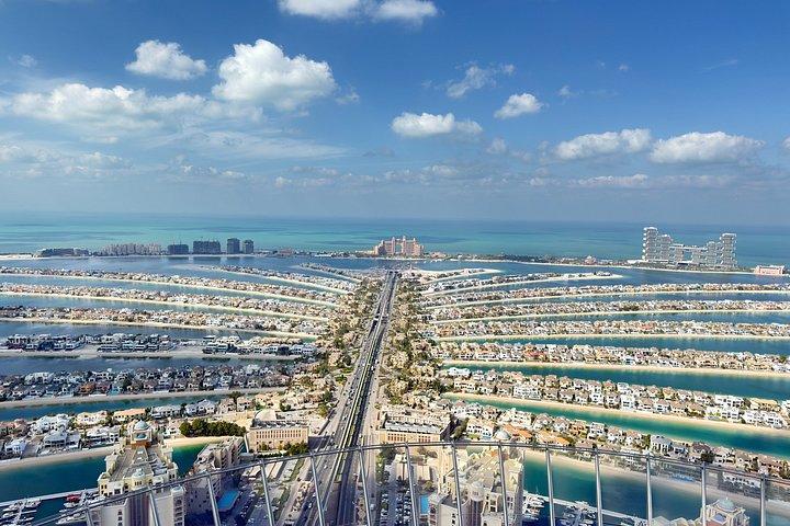 Excursion partagée à Dubaï au départ d'Abou Dabi avec vue sur Palm et cadre Dubaï