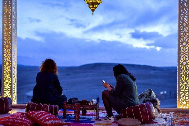 Marrakech: Agafay Sunset Quad, Dinner, Show — Private Transport