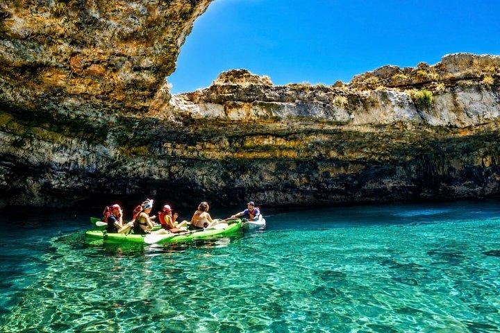 Excursion en kayak et canoë à Leuca et dans les grottes de Ponente