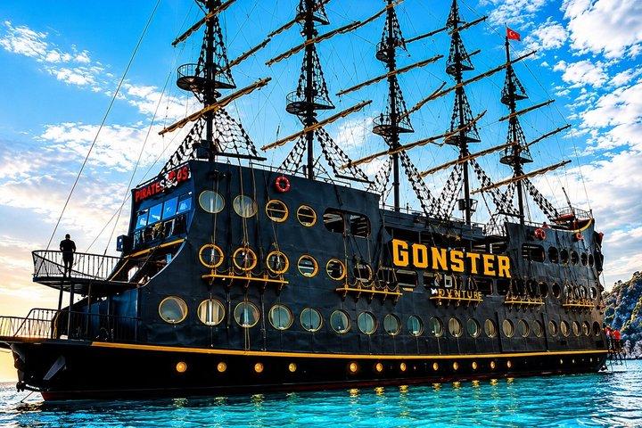 Antalya GONSTER Deluxe Pirate Boat Trip Déjeuner, transfert de boissons