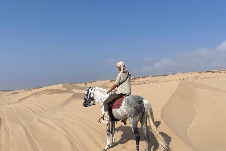 エッサウイラのビーチ沿いを行く風光明媚な乗馬アドベンチャー