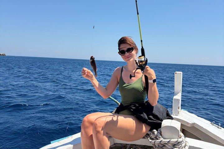 Rhodes Excursão de pesca com churrasco e natação