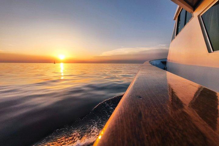 Crociera al tramonto con avvistamento dei delfini da Umago con drink di benvenuto