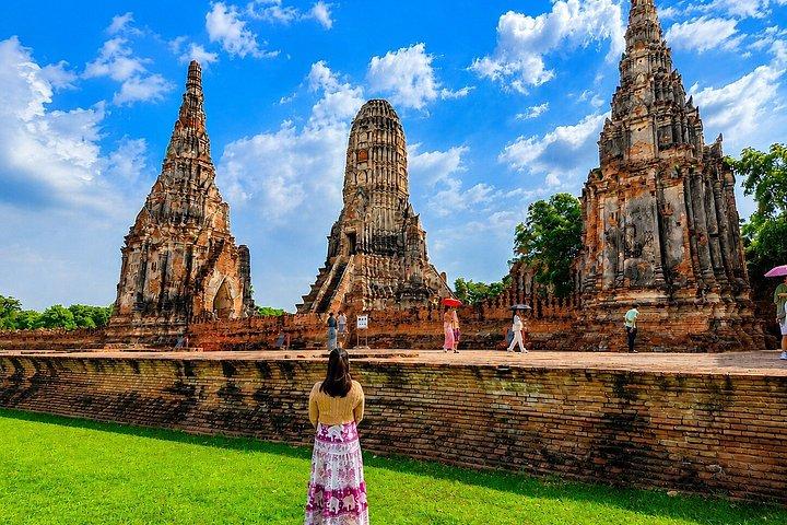 バンコク : アユタヤユネスコ寺院、巨大仏陀＆ボートライド。