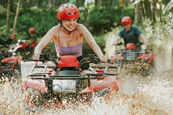 Ubud : Quad ATV Waterfall & Lazy Cave Tubing & Tlaga Singha Pool
