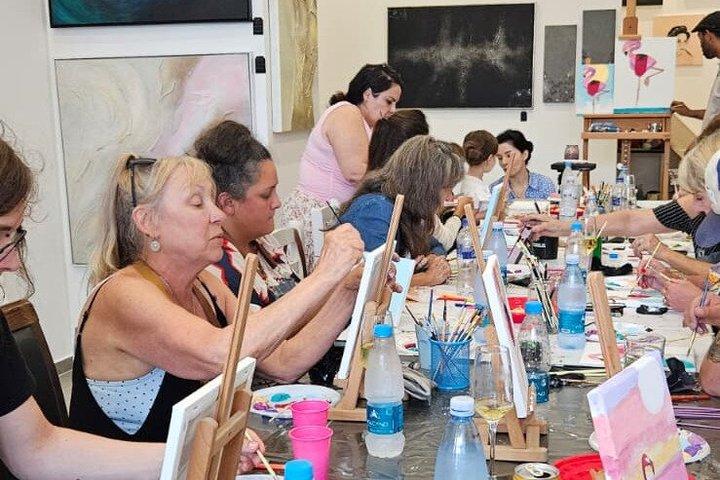 Guided Painting Class in Saranda with Wine