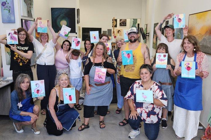Guided Painting Class in Saranda with Wine