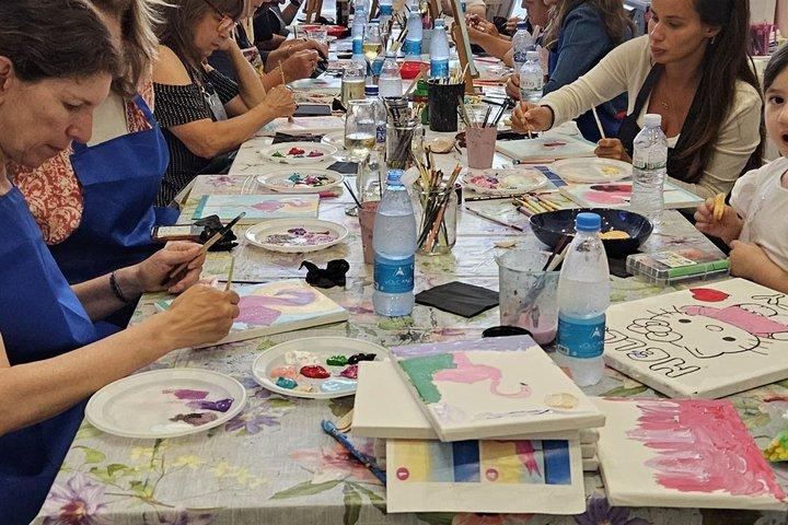 Guided Painting Class in Saranda with Wine