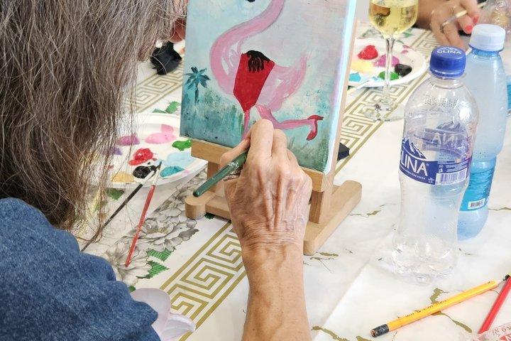 Guided Painting Class in Saranda with Wine