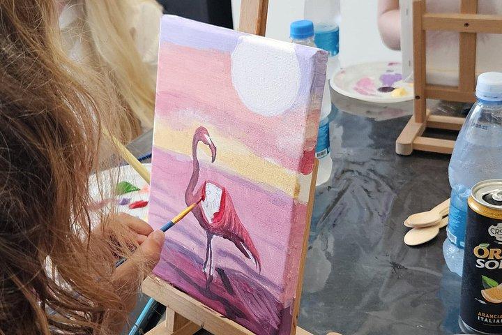 Guided Painting Class in Saranda with Wine