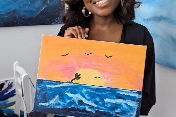 Guided Painting Class in Saranda with Wine