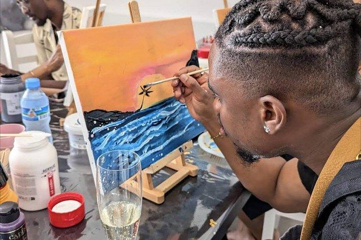 Guided Painting Class in Saranda with Wine