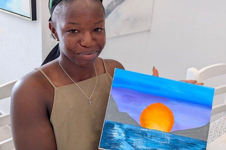 Guided Painting Class in Saranda with Wine