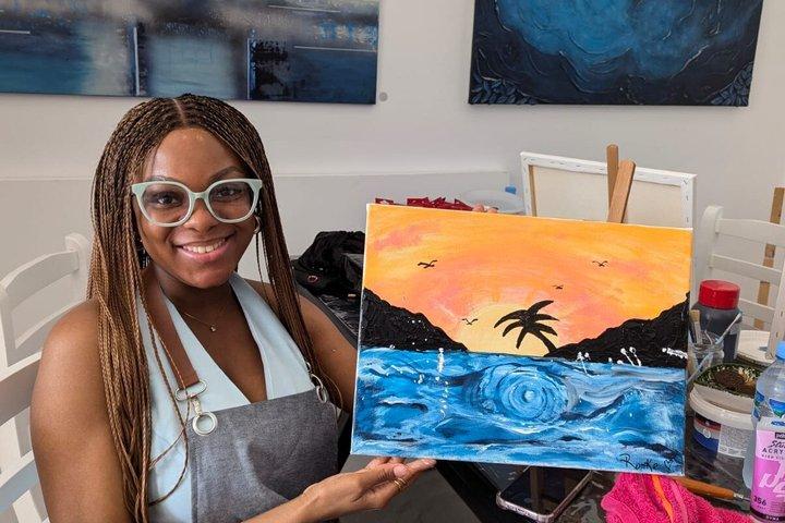 Guided Painting Class in Saranda with Wine