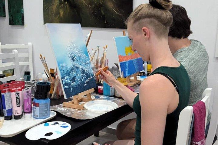 Guided Painting Class in Saranda with Wine