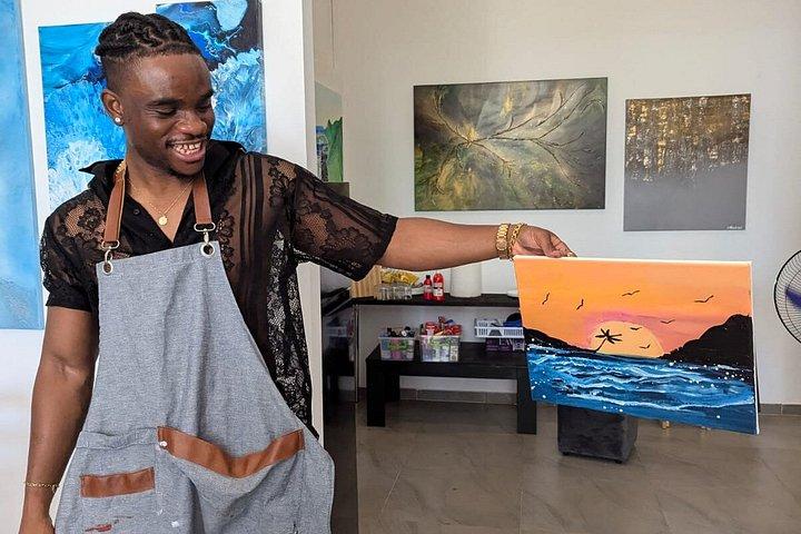 Guided Painting Class in Saranda with Wine