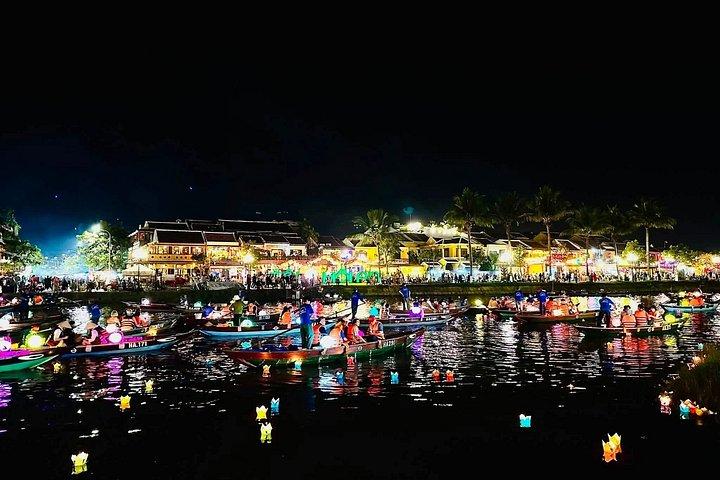 ココナッツジャングルからバスケットボート＆ホイアン古代の町-夜市