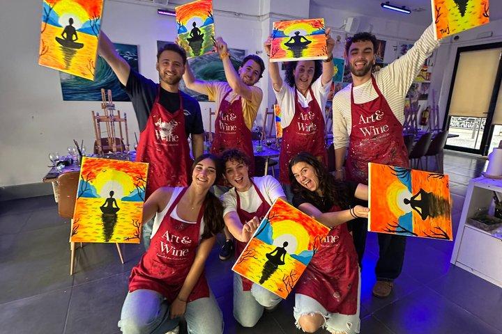 Glow-in-the-Dark Paint & Sip with Unlimited Wine | Barcelona