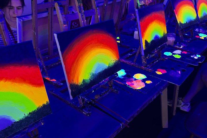 Glow-in-the-Dark Paint & Sip with Unlimited Wine | Barcelona