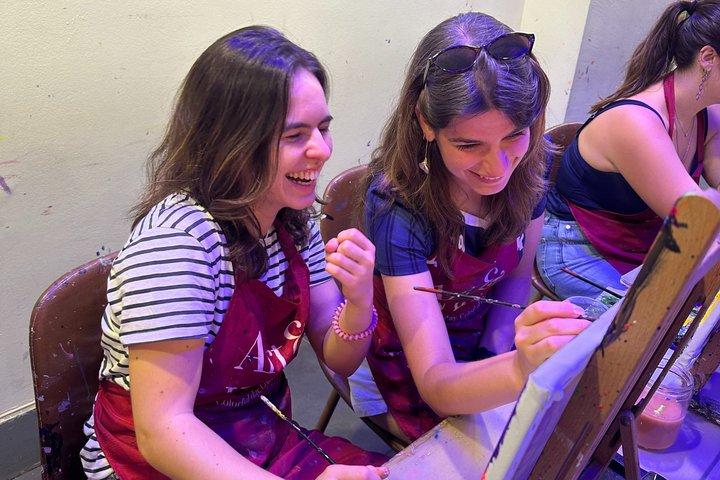 Glow-in-the-Dark Paint & Sip with Unlimited Wine | Barcelona