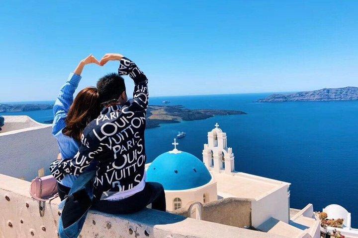 Excursão turística privada de Santorini com um guia local