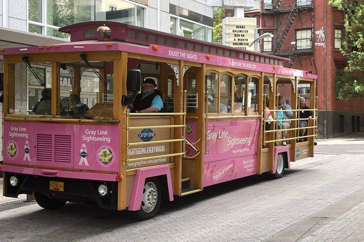 ポートランド ホップオン・ホップオフ ピンク トロリー ツアー グレイライン付き - 1日または2日パス