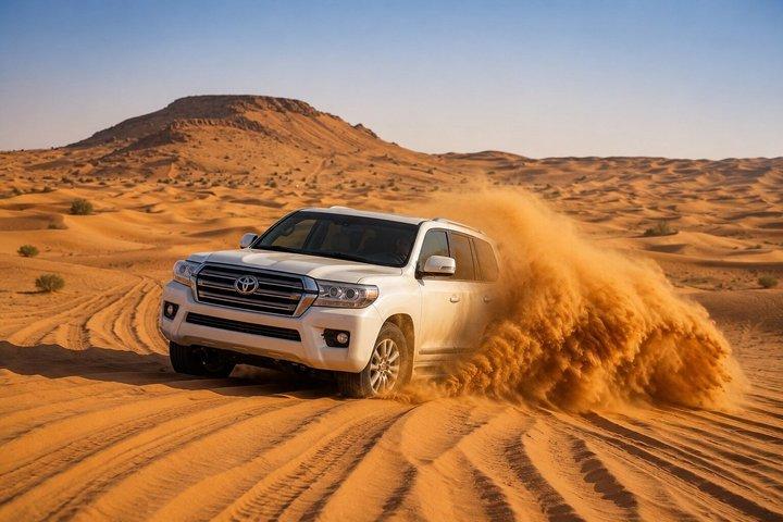 Bedste Dubai Desert Safari med buffetmiddag, sandboarding og shows