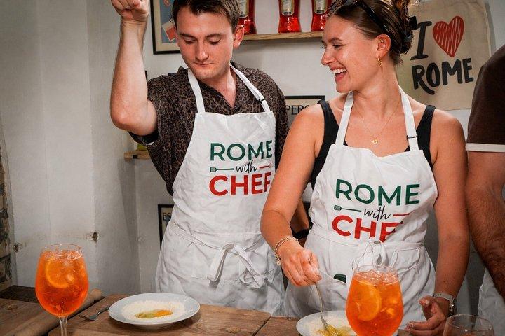 Rome Tipsy Cooking Class : Préparer des pâtes et mélanger 3 cocktails Spritz