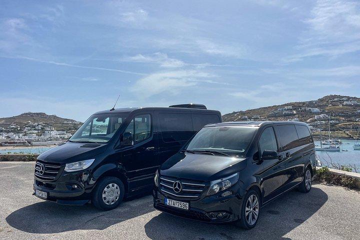 ミコノス島の豪華パーティーバス&運転手サービス