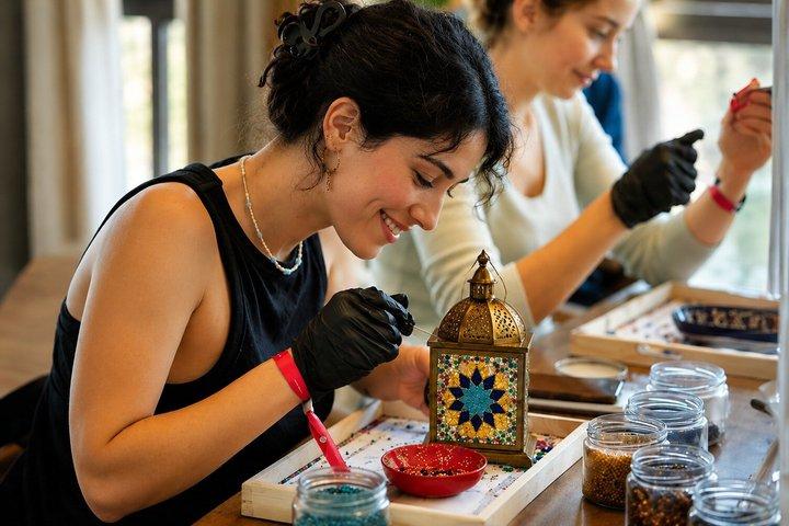 Marokkansk glas mosaik lampe workshop med te og kager