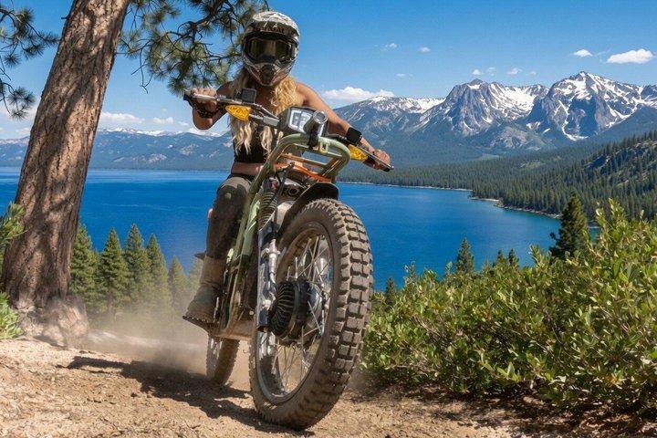 Avventura elettrica Dirtbike nel lago Tahoe