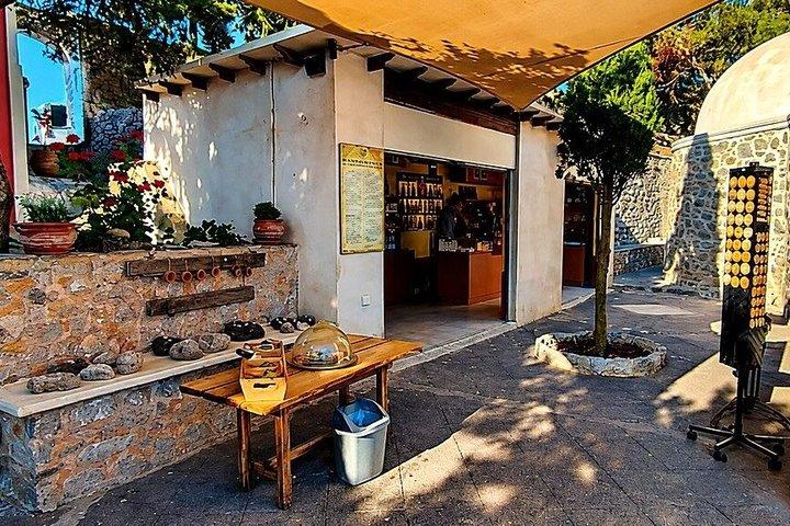 Tour privado de vino y comida vegana de Santorini