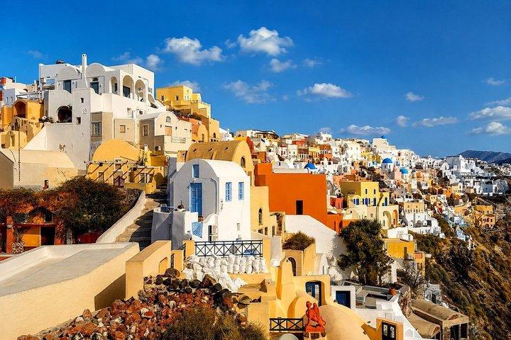 Excursão Romântica Privada em Santorini com Jantar e Degustação de Vinhos